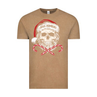 Vintage Coffee bah humbug skull santa hat christmas funny quote Vintage Tee - linhVisuals