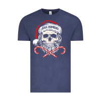 Vintage Denim bah humbug skull santa hat christmas funny quote Vintage Tee - linhVisuals