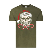 Vintage Olive bah humbug skull santa hat christmas funny quote Vintage Tee - linhVisuals
