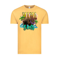 Vintage Mustard Mama bear summer Vintage Tee - NancyCooperArtShop