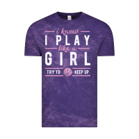 Cloud Purple basketball gifts for girls i know i play like a girl try to keep up in Vintage Tee - linhVisuals