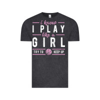 Vintage Black basketball gifts for girls i know i play like a girl try to keep up in Vintage Tee - linhVisuals