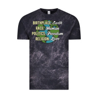 Cloud Black birthplace earth race human politics freedom religion love equality al Vintage Tee - linhVisuals