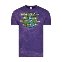 Cloud Purple birthplace earth race human politics freedom religion love equality al Vintage Tee - linhVisuals