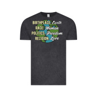 Vintage Black birthplace earth race human politics freedom religion love equality al Vintage Tee - linhVisuals