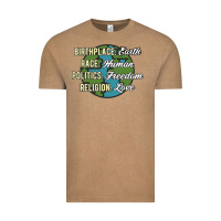Vintage Coffee birthplace earth race human politics freedom religion love equality al Vintage Tee - linhVisuals