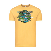 Vintage Mustard birthplace earth race human politics freedom religion love equality al Vintage Tee - linhVisuals