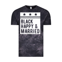Cloud Black black happy & married funny wedding gifts Vintage Tee - linhVisuals