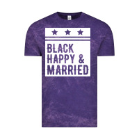 Cloud Purple black happy & married funny wedding gifts Vintage Tee - linhVisuals