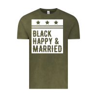 Vintage Olive black happy & married funny wedding gifts Vintage Tee - linhVisuals