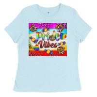 Baby Blue Pride Vibes LGBTQ+ Tumbler Ladies Tee - BundleAndBundleShop