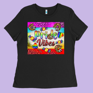 Pride Vibes Lgbtq+ Tumbler Ladies Tee Designed By Bundleandbundleshop