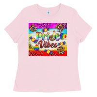 Bubblegum Pink Pride Vibes LGBTQ+ Tumbler Ladies Tee - BundleAndBundleShop