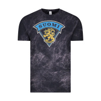 Cloud Black faded style suomi finland lion design Vintage Tee - linhVisuals