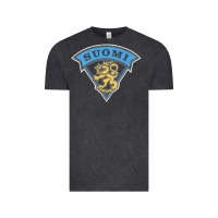 Vintage Black faded style suomi finland lion design Vintage Tee - linhVisuals