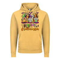 Vintage Mustard Happy Halloween Gnomes Vintage Hoodie - texasbilliewilder