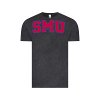 Vintage Black The SMU Athletics wordmark Vintage Tee - linhVisuals