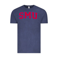 Vintage Denim The SMU Athletics wordmark Vintage Tee - linhVisuals