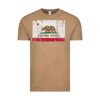 Vintage Coffee california flag womens mens heavy distressed vintage gift t shirt Vintage Tee - linhVisuals