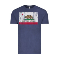 Vintage Denim california flag womens mens heavy distressed vintage gift t shirt Vintage Tee - linhVisuals