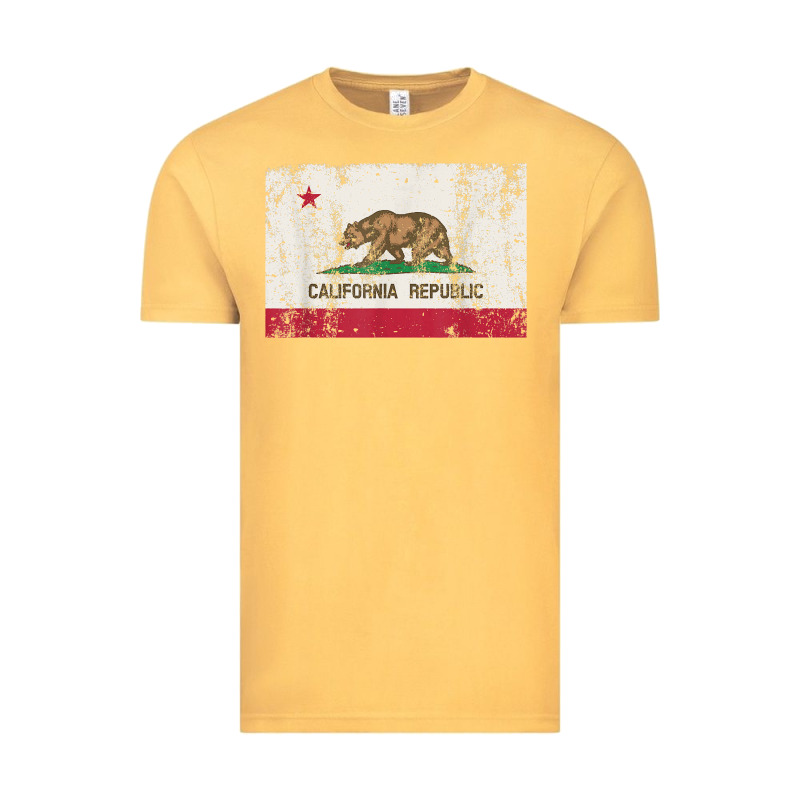 California Flag Womens Mens Heavy Distressed Vintage Gift T Shirt Vintage Tee by linhVisuals | Teevron