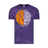 Cloud Purple christian basketball i can do all things through christ philippians 41 Vintage Tee - linhVisuals