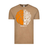 Vintage Coffee christian basketball i can do all things through christ philippians 41 Vintage Tee - linhVisuals