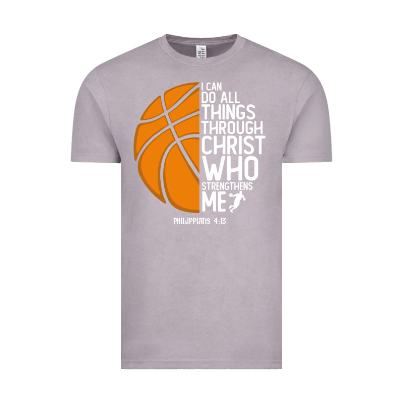 Christian Basketball I Can Do All Things Through Christ Philippians 41 Vintage Tee by linhVisuals | Teevron