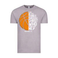 Vintage Zinc christian basketball i can do all things through christ philippians 41 Vintage Tee - linhVisuals