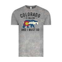 Cloud Rock colorado is calling and i must go state flag with wild bear Vintage Tee - linhVisuals