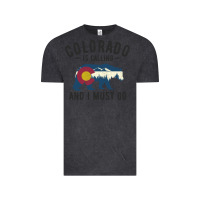 Colorado Is Calling And I Must Go State Flag With Wild Bear Vintage Tee | Teevron