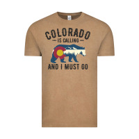Vintage Coffee colorado is calling and i must go state flag with wild bear Vintage Tee - linhVisuals