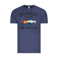 Vintage Denim colorado is calling and i must go state flag with wild bear Vintage Tee - linhVisuals