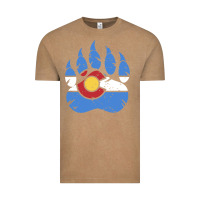 Vintage Coffee colorado state flag bear paw print pocket place Vintage Tee - linhVisuals