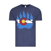 Vintage Denim colorado state flag bear paw print pocket place Vintage Tee - linhVisuals