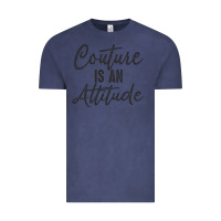 Vintage Denim couture is an attitude inspirational fashion quote cute lettering text Vintage Tee - linhVisuals