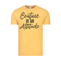 Vintage Mustard couture is an attitude inspirational fashion quote cute lettering text Vintage Tee - linhVisuals