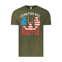 Crawfish Boil Master American  Flag Us Big Red Lobster Design Vintage Tee | Teevron