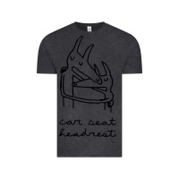 Vintage Black Car Seat Headrest Vintage Tee - linhVisuals