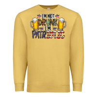 Antique Gold I'm Not Drunk I'm Patriotic Premium Sweatshirt - CowhideDigitalArt