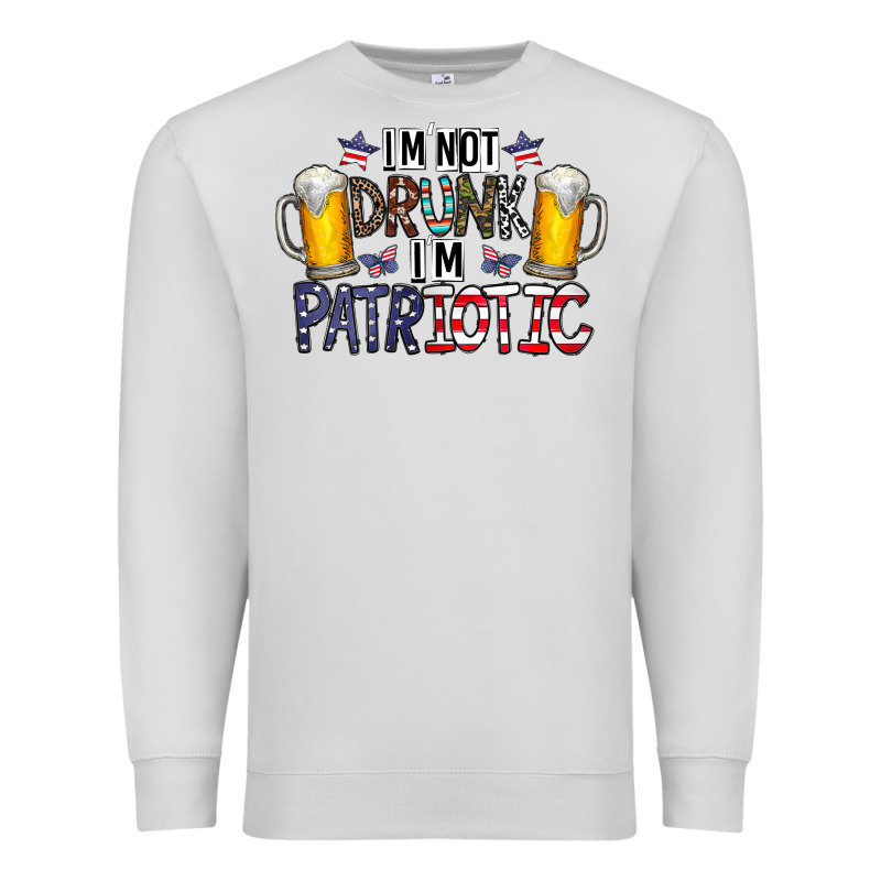 I'm Not Drunk I'm Patriotic Premium Sweatshirt by CowhideDigitalArt | Teevron