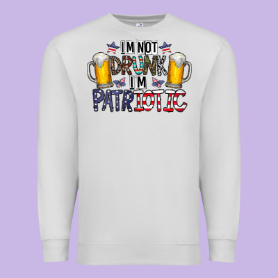 I'm Not Drunk I'm Patriotic Premium Sweatshirt Designed By Cowhidedigitalart