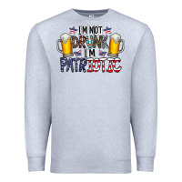 Heather Grey I'm Not Drunk I'm Patriotic Premium Sweatshirt - CowhideDigitalArt
