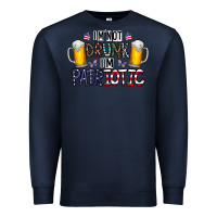 Navy I'm Not Drunk I'm Patriotic Premium Sweatshirt - CowhideDigitalArt
