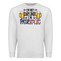 Oatmeal Heather I'm Not Drunk I'm Patriotic Premium Sweatshirt - CowhideDigitalArt