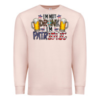 Pale Pink I'm Not Drunk I'm Patriotic Premium Sweatshirt - CowhideDigitalArt