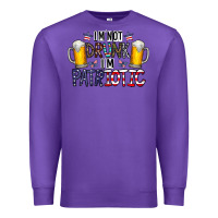 Purple I'm Not Drunk I'm Patriotic Premium Sweatshirt - CowhideDigitalArt