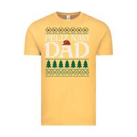 Vintage Mustard feliz navi dad ugly christmas sweater funny spanish xmas pun gift for Vintage Tee - linhVisuals