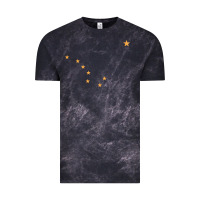 Cloud Black flag of alaska Vintage Tee - linhVisuals