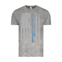 Cloud Rock fishing american flag vintage fishing rod patriotic 4ht of july gift f Vintage Tee - linhVisuals